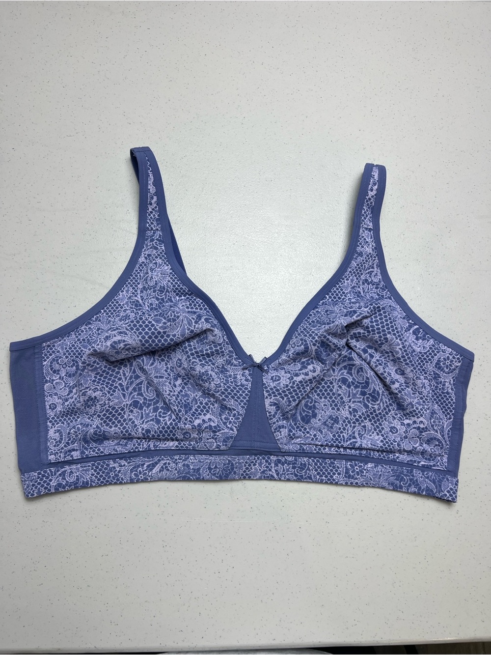 Cacique 46DD‎ Floral Bra Women's Purple Unlined Full Coverage No Wire